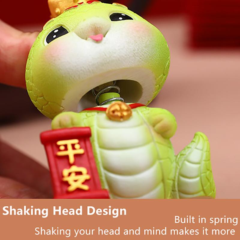 2025 год Змеи Украшение Мультфильм Счастливая Змея Фигурка Микро Пейзаж Автомобиль Интерьер Домашний Рабочий Стол Украшение