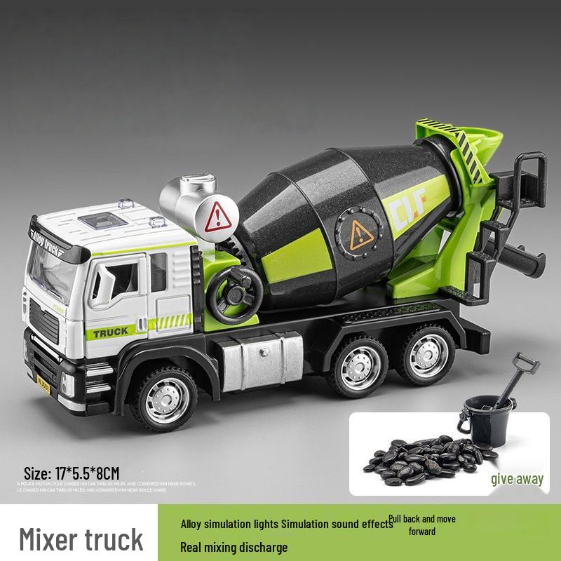 Набор строительной техники Car Cube из сплава: Игрушка Погрузчик, Экскаватор, Кран, Бетоносмеситель и Дорожный каток