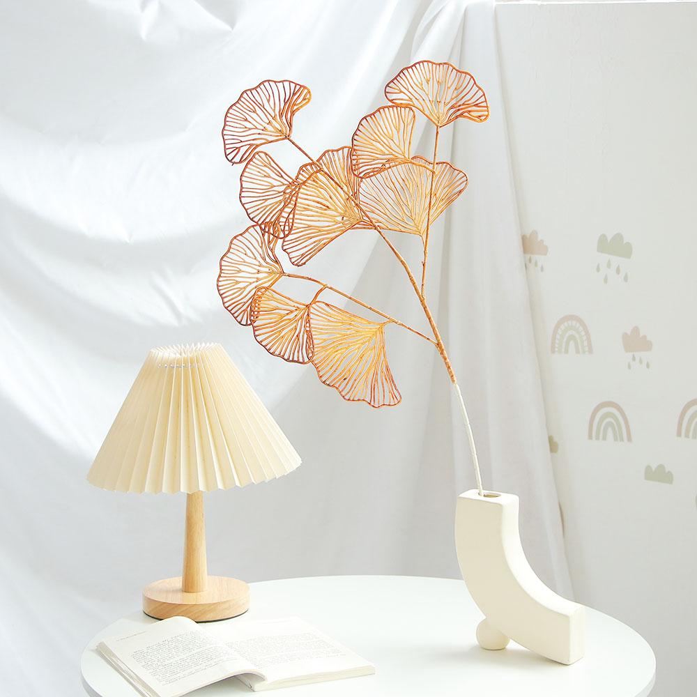Home Decoration 3-pronged Persian Leaves Fake Flowers Ginkgo Leaf Party Supplies Fan Leaf