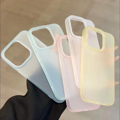 Однотонный Минималистичный Матовый Чехол для Телефона Подходит для IPhone 15 Защитный Чехол от Падений для Apple 14 Plus Чехол 16 Promax