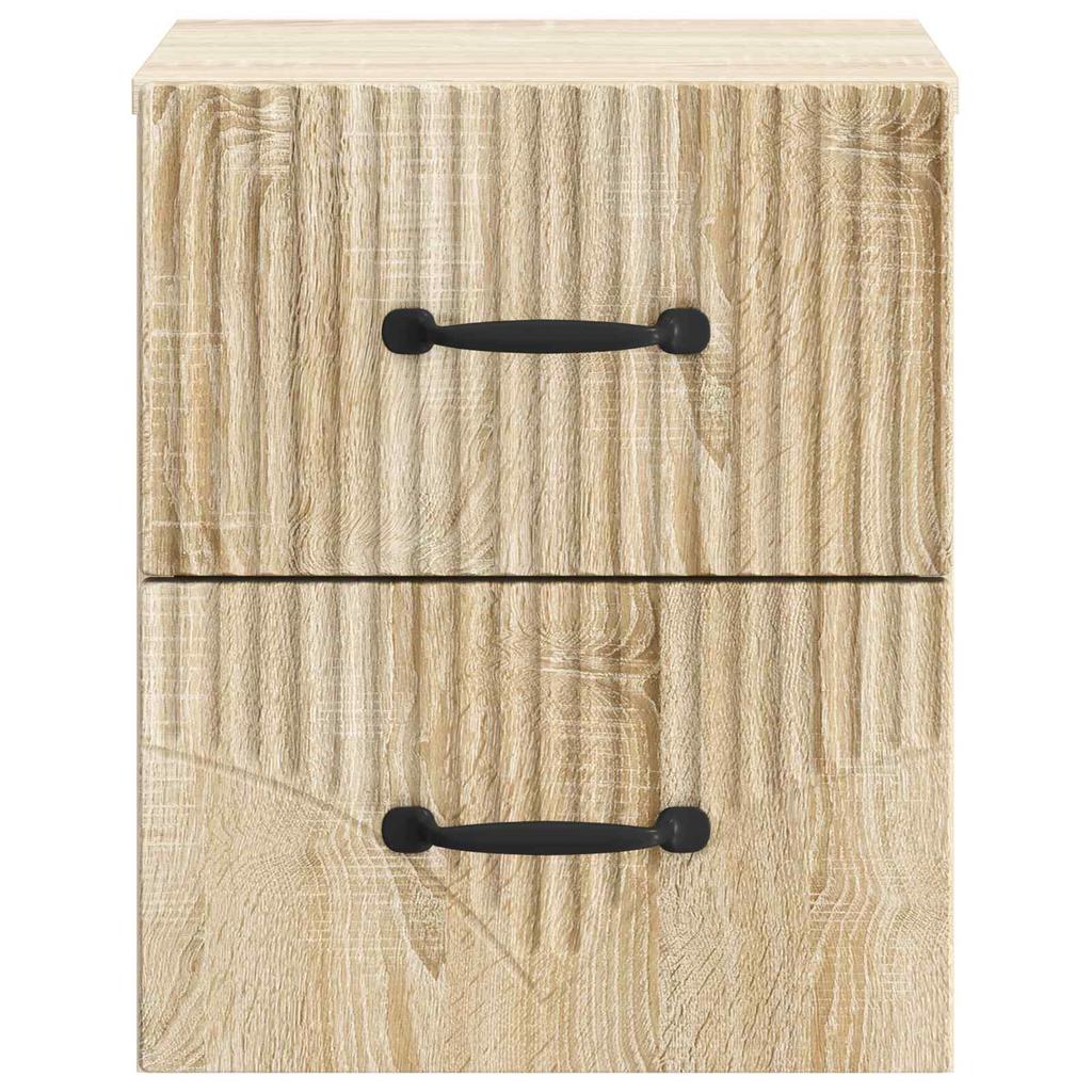 Wall Mounted Nightstand Sonoma Oak 34.5 x 33 x 40 cm