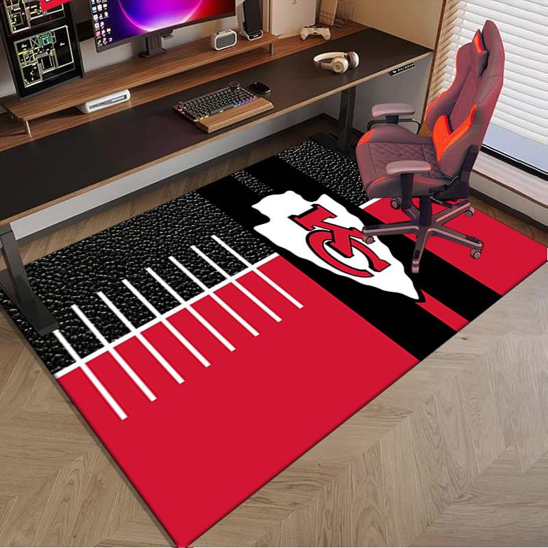 Kansas City Chiefs Logo Area Rug for Office, Chair Rug, Decorative Carpet Livingroom Mat, Large Size Fan gifts Christmas gifts