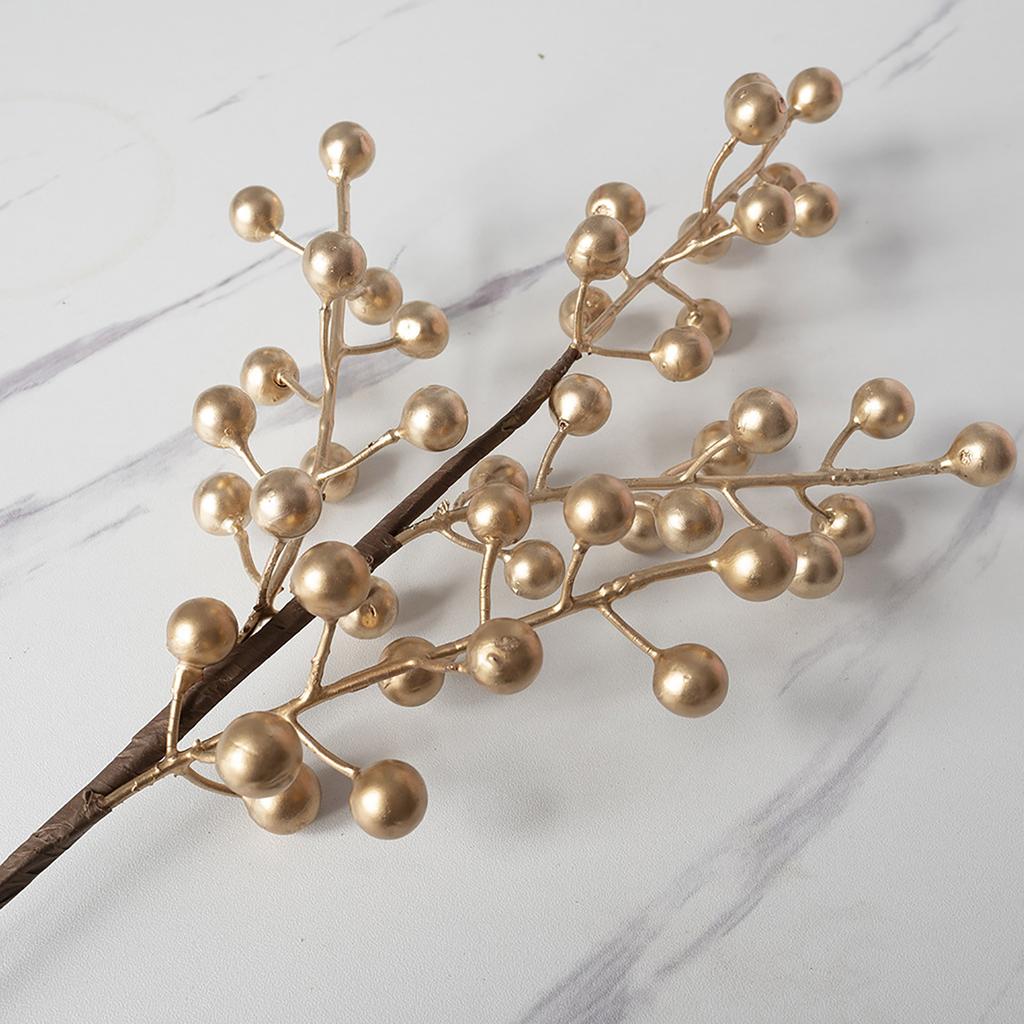 Искусственная ветка с ягодами, длина 50 см, многофункциональный искусственный бордовый ягодный пик для дома, свадьбы, вечеринки