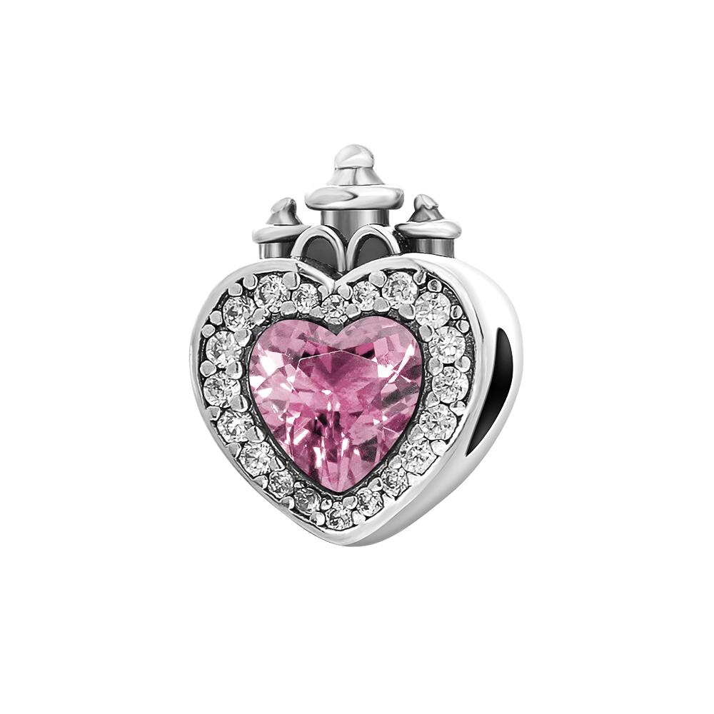 Серебро 925 пробы, Зеленый, Розовый, Синий, Бусина в форме сердца, Подвеска, Подходит для европейского браслета, Аксессуары для DIY, Тонкие ювелирные изделия