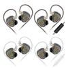 Двойные Динамические Hi-Fi Наушники с Двойной Катушкой, Вкладыши, Удобные, с Управлением на Кабеле для Фитнеса и Видеоигр