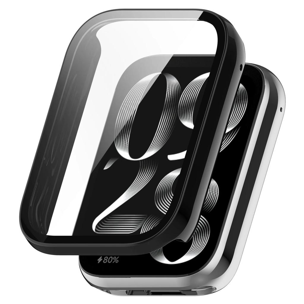Стекло+Чехол для умных часов Xiaomi Mi Band 9 Pro Защита всего экрана из ПК с бампером для MiBand 8 9 Pro Закаленное стекло Аксессуары