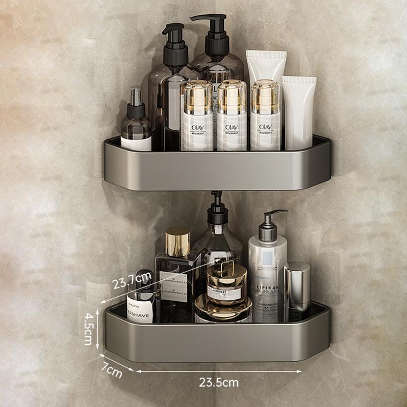 Аксессуары для ванной комнаты 2/3/4-слойная вешалка для полотенец Хранение туалетных принадлежностей Полка для ванной комнаты Серая настенная полка для унитаза Алюминий