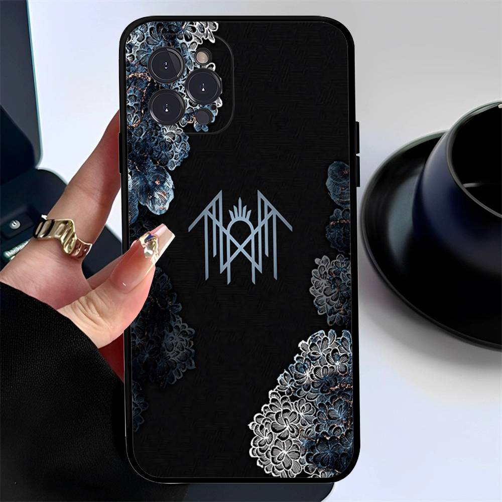 Чехол-брелок Sleep Rock Band T-Token для iPhone 17 16 15 11 13 14 Pro Max Plus 12 Mini Черный