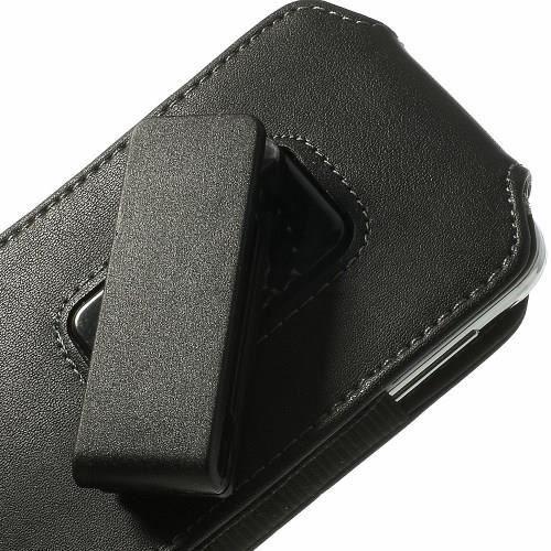 HOUSSE CLIP CEINTURE ROTATIF 360 ÉTUI EN PU SOUPLE AVEC FERMETURE MAGNÉTIQUE POUR => TESLA SMARTPHONE 6 > NOIR