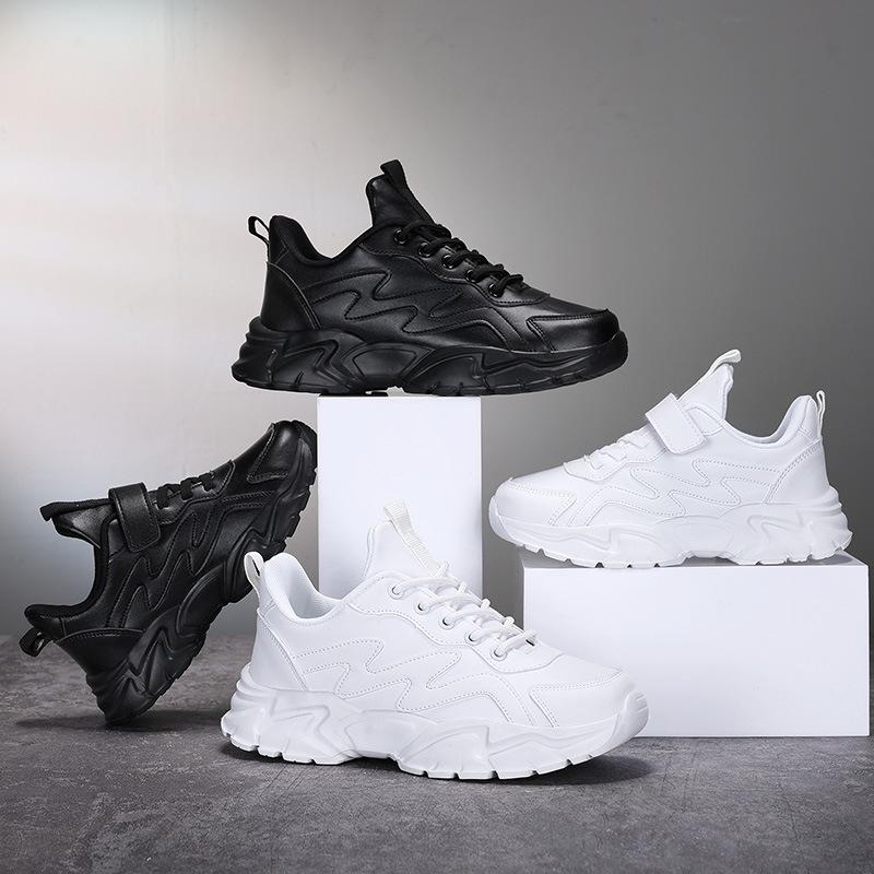 Boys' Sports Shoes, Middle-aged Children's Little White Shoes, School Performances, Middle-aged Children's Shoes, Lightweight One-piece Generation