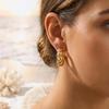 Коллекция из 3 пар сережек золотого цвета Ракушка для женщин Винтажные Летний пляжный отдых Заявление Серьги Украшения