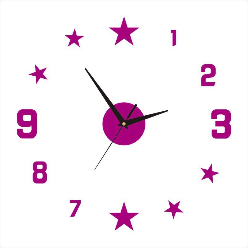 Настенные часы для гостиной в европейском стиле, креативные часы «Звездное искусство» для DIY, 3D трехмерные интересные декоративные наклейки на стену, настенные часы