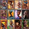 5d Diy Mosaic African Women Diamond Embroidery Kit Diamond Painting Full Drill Round Figure On Wall Decor