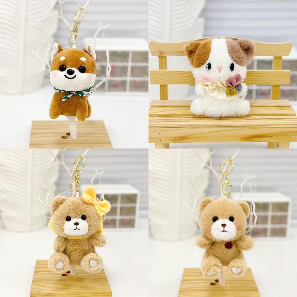 Cute Plush Otter Keychain Charm Fluffy Animal Bag Pendant Perfect For Gifts