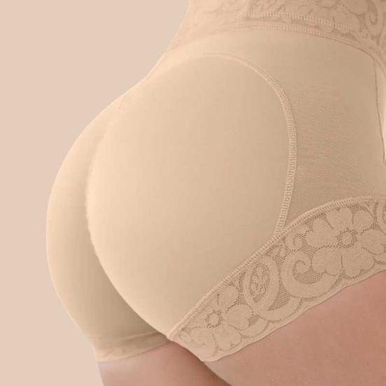 Women Underpants Seamless Lace High Waist Tummy Control Slim Fit High Elasticity Safety Pants Floral Embroidery Panties Daily Wear Underwear