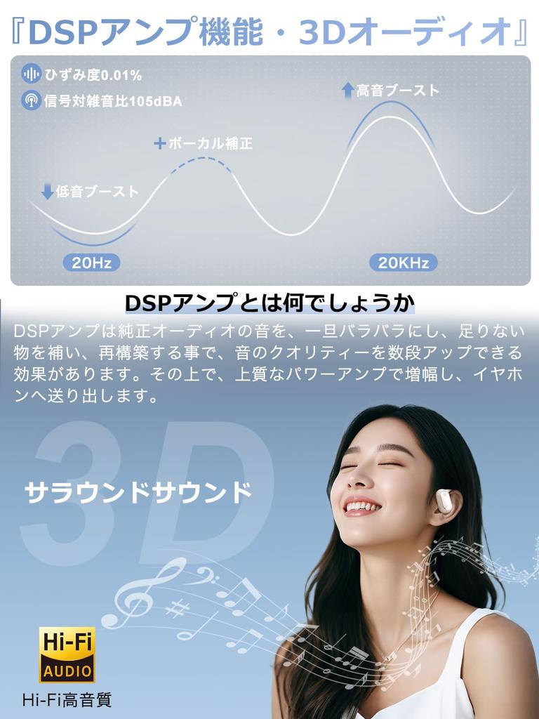 Беспроводные наушники Earaku со звуком и потрясающим дизайном для максимальных характеристик, костная проводимость, DSP, направленная передача звука, нет звука