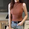 Summer New High-neck Sleeveless Black Knit Halter Vest Women Wear Outside The Bottom with A Thin Korean Version of The Tide
