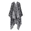 Women Men Knit Shawl Horse Print Fringe Scarf Warm Cape Travel