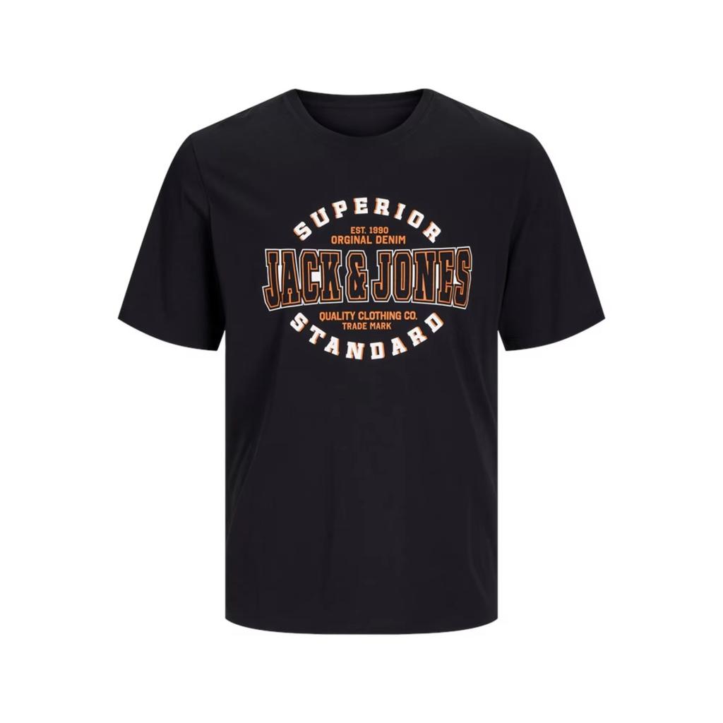 Jack and Jones Outdoor Печать Периферийным Узором Летний Хлопок Роскошного Бренда Мужские и Женские Футболки с Коротким Рукавом