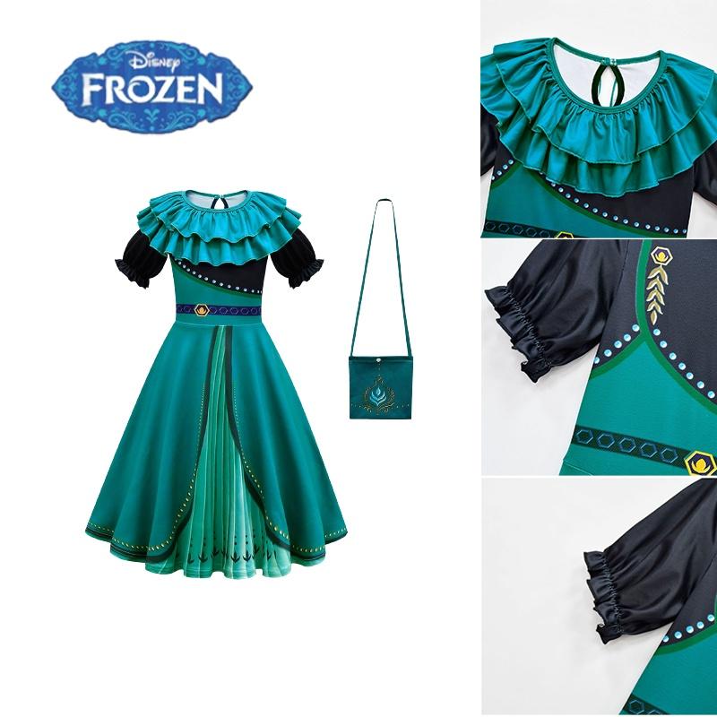 Очаровательное детское платье для косплея Анны из «Холодного сердца» для вечеринок, Хэллоуина