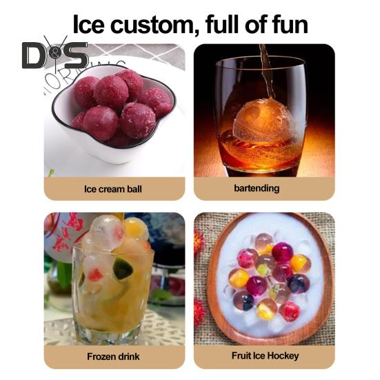 Большая емкость, легкосъемная силиконовая решетка для льда, желе, йогурт, форма для ледяного шара, холодильник, ящик для льда, пищевой контейнер для льда