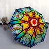 1pc Stained Glass Window Folding Umbrella | Elegant Design, Fashionable Accessory, Durable Construction, Sturdy Ribs yy251107055