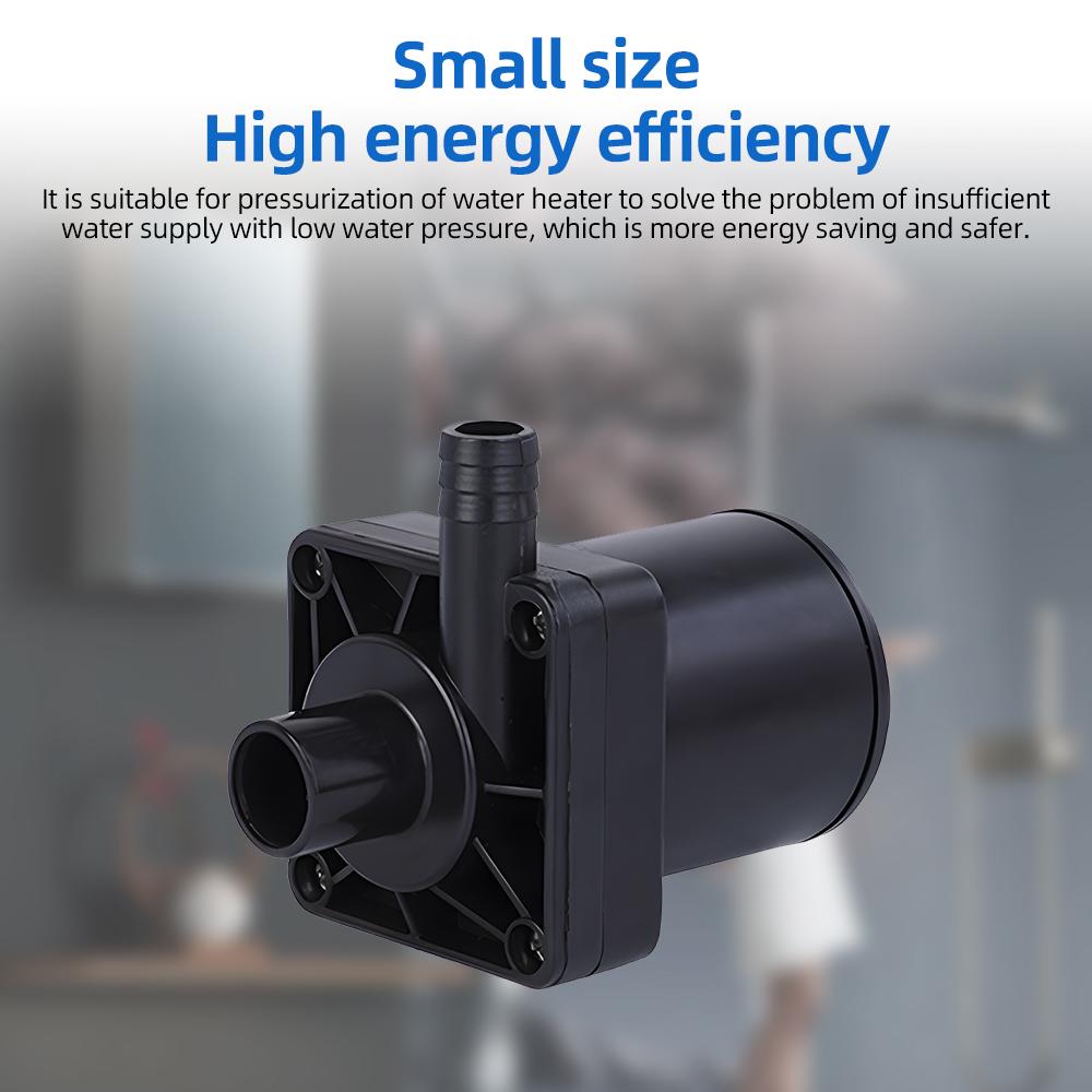 Бесщеточный водяной насос постоянного тока 12 В, малошумный, вход 0,79 дюйма и выход 0,39 дюйма, небольшой погружной усилитель