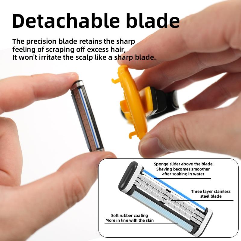 Men's Head and Skull Shaving Razor Manual Shaving Head Razor Small Car-shaped Portable Hair Clipper Shaver