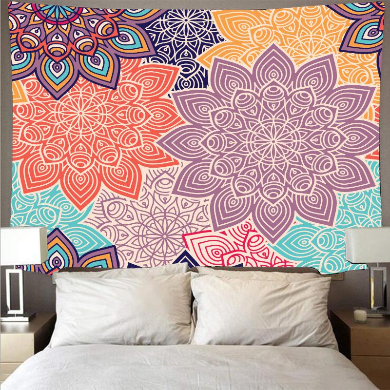 Психоделический гобелен, настенный подвесной мандала, песчаное пляжное полотенце, коврик, богемное одеяло, спальный коврик, гобелены, домашний декор