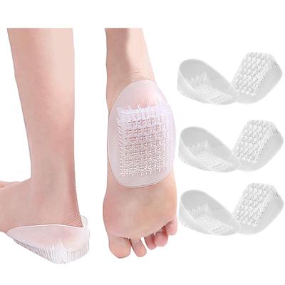 3 пары U-образных гелевых полустелек - мягкие подпяточники для лечения боли в пятке, подошвенного фасциита, защиты стопы и увеличения роста