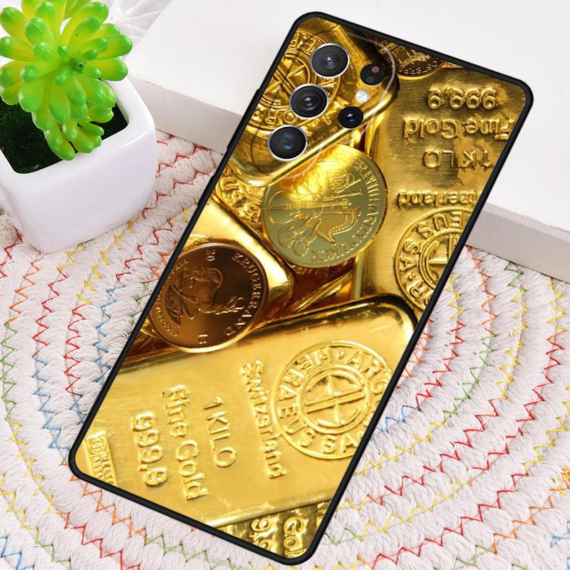 Швейцария Тонкий Золотой ТПУ Чехол Для Телефона Для Samsung Galaxy note 10 pro S26 S25 S24 S23 S22 Ultra Plus S21 FE S20 Ударопрочный Чехол