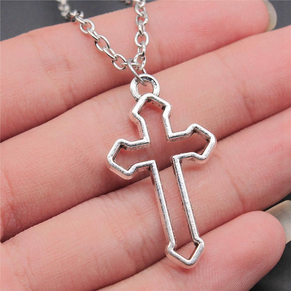 Крест Талисман Амулет 45 см или 70 см Длинная Цепочка Ожерелье Женские Украшения Пляжные Тенденции Художественные Принадлежности