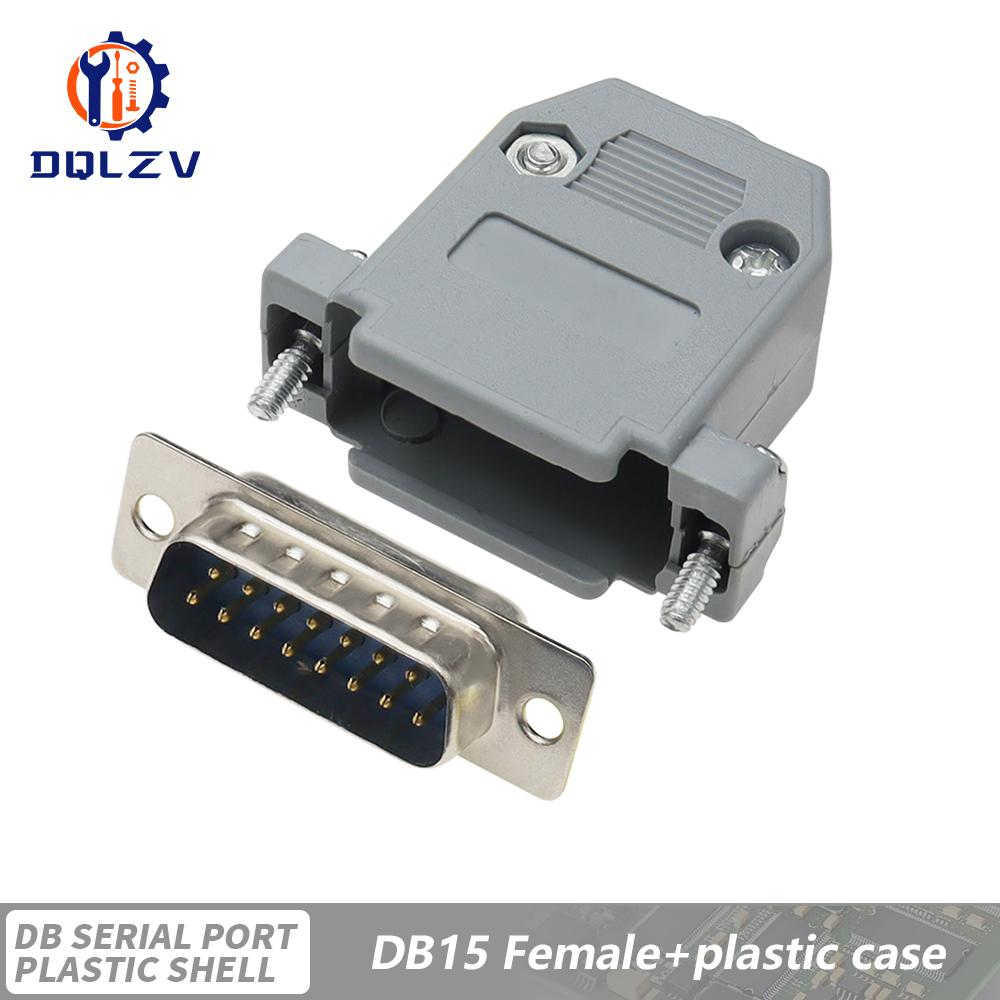 DB15 DB25 DB9 DB37 Параллельный Последовательный Порт Female/Male Паяный Разъем+Пластиковая Сборная Оболочка 37 9 15PIN VGA Адаптер
