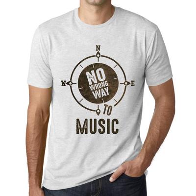Мужская винтажная футболка с графическим принтом No Wrong Way Music Vintage White