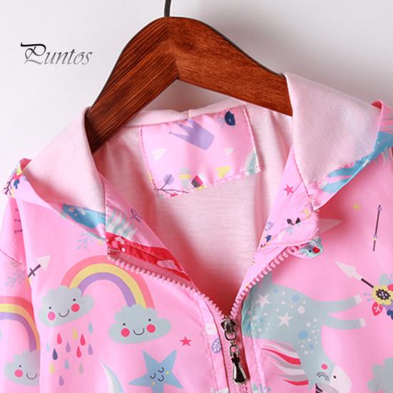 Пальто для девочек, детский плащ с капюшоном и длинными рукавами, с эластичными манжетами, солнцезащитная ветрозащитная куртка на молнии