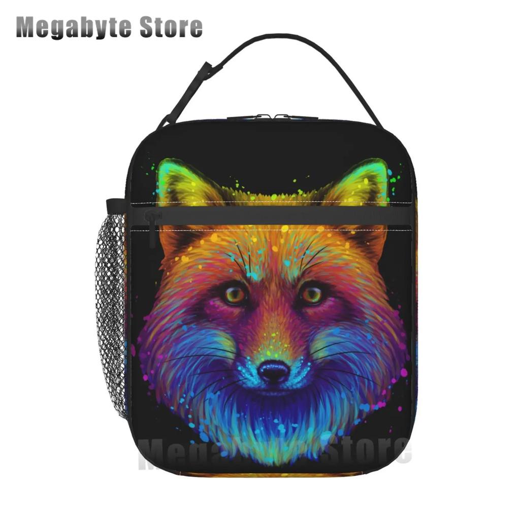 Foxes Autumn Fox Милый оранжевый многоразовый ланч-бокс для офиса, школы, пикника, пляжа, герметичная сумка-холодильник, сумка для ланча