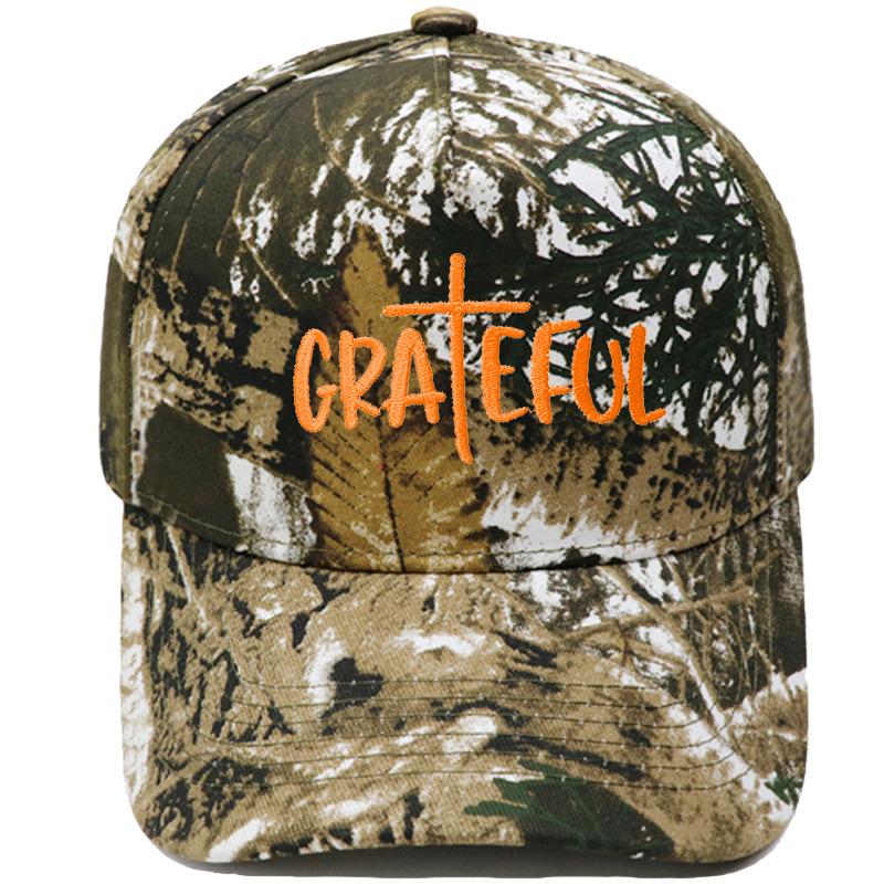 GRATEFUL truck driver hat cross embroidery retro color matching baseball cap European and American men's and women's casual hat