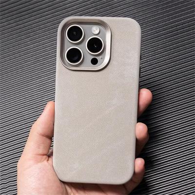 Роскошный чехол из волокнистой кожи для беспроводной магнитной зарядки MagSafe для iPhone 16 15 14 13 12 Pro Max Plus, мягкая противоударная задняя крышка