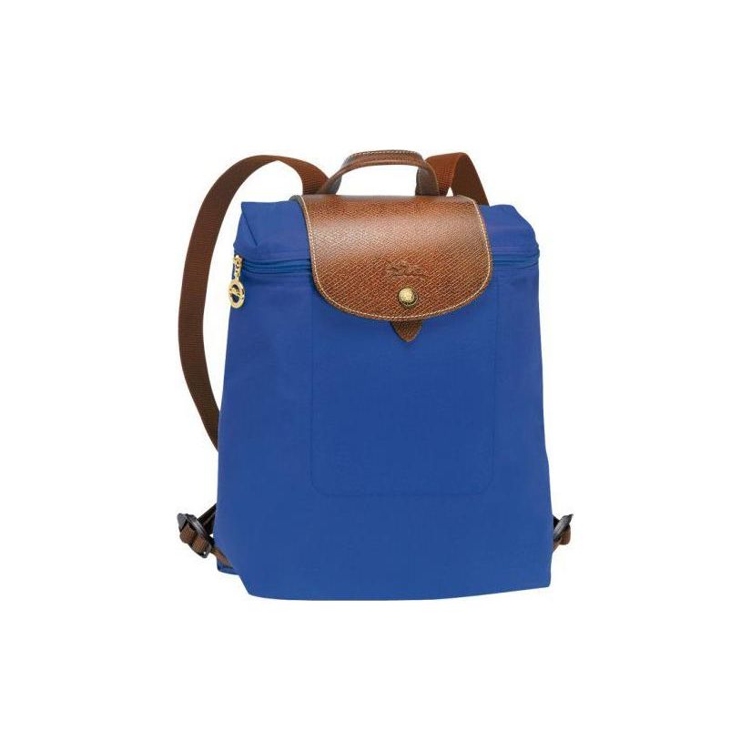 Longchamp Le Pliage Original Solid Color Logo Snap Zipper Backpack Women backpack Blue 1699089P78