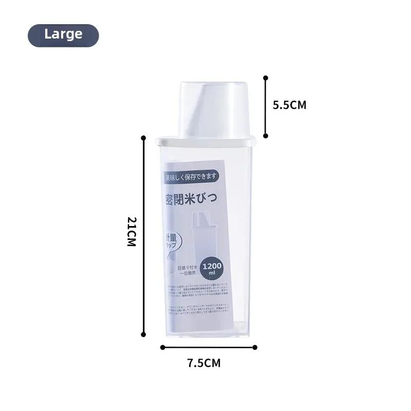 1/2Pcs Moisture-proof & Insect Proof Storage Box for Sealed Storage of Miscellaneous Grains Plastic Clear Coarse grain Oat Jar