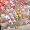 {MX} 50Pcs 3D Cartoon Xmas Resin Nail Art Decorations Cute Santa Claus Snowman Elk Nail Charms DIY Christmas Nail Rhinestones
