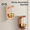 Brass Wood Shopkeepers Bell Loud Sound Front Door Hanging Bell Wind Chime Magnetic Door Opening Doorbell Home Office Coffee Shop Entrance Decoration