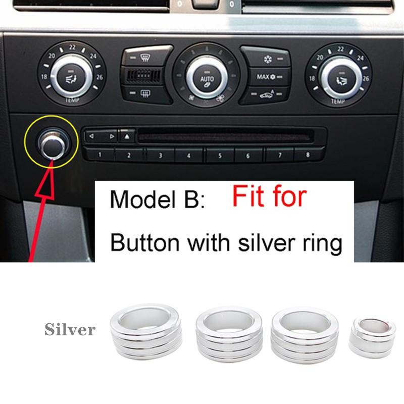 Центральная консоль автомобиля, ручка регулировки громкости, кнопка, кольцо, рамка, наклейка, подходит для BMW 5 серии E60 E61