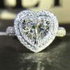 Новые обручальные кольца с эстетичным сердцем и кубическим цирконием для женщин, роскошное предложение, кольца для подруги, нежный подарок, модные ювелирные изделия