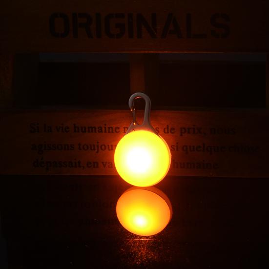 Round LED Luminous Pet Dog Puppy Cat Safety Night Walking Collar Pendant Light