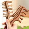Расчески из натурального сандалового дерева, антистатическая деревянная расческа-массажер с длинными широкими зубцами, распутывающая расческа из сандалового дерева, уход за волосами, домашний подарок