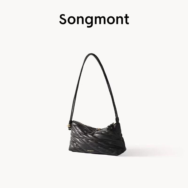 Кожаная сумка через плечо Songmont в стиле маджонг