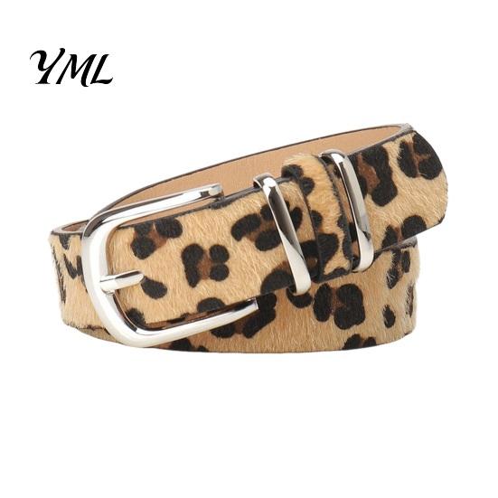 Solid Color Belts for Coats Leopard Print Waist Belt, Women Faux Leather Belt with Pin Adjustable Silver Buckle Buckle, Stylish Jeans Shirts