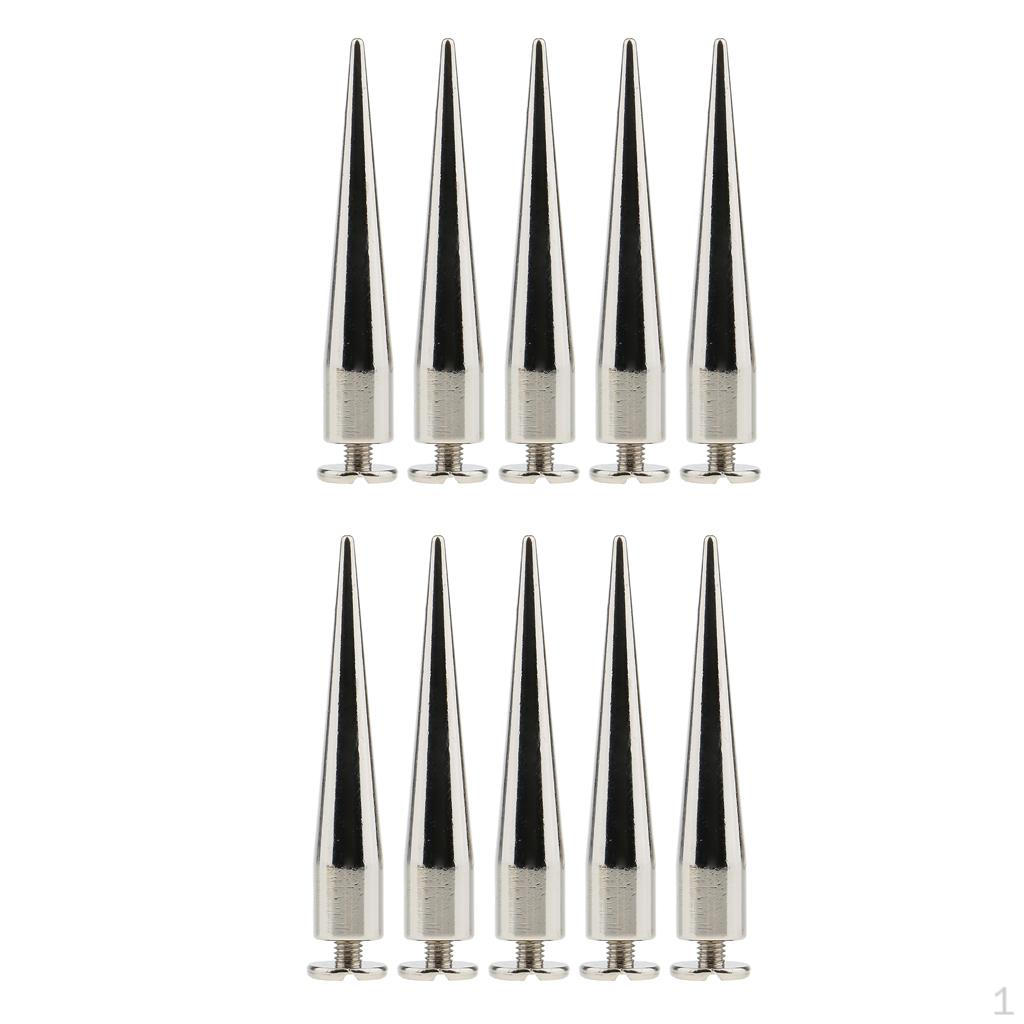 10 заклепок с конусом для одежды в стиле панк из кожи и кожи