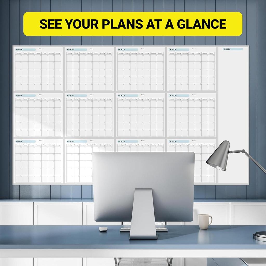 Reusable Unlimited Date Erase Wall Calendar - Planning Board For Home Daily Schedule Household Calendar Decorative Suppiles